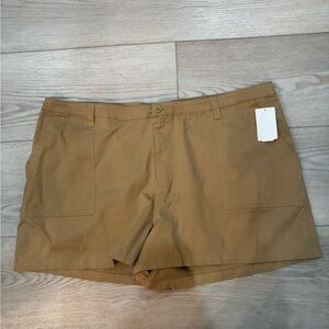 Abound Womens Khaki Hi Rise Shorts 3" Inseam New With Tags Size 22